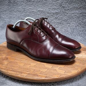 Church’s Burgundy Custom Grade Cap Toe Oxford Leather Men’s Shoes Uk 10 D USA 11